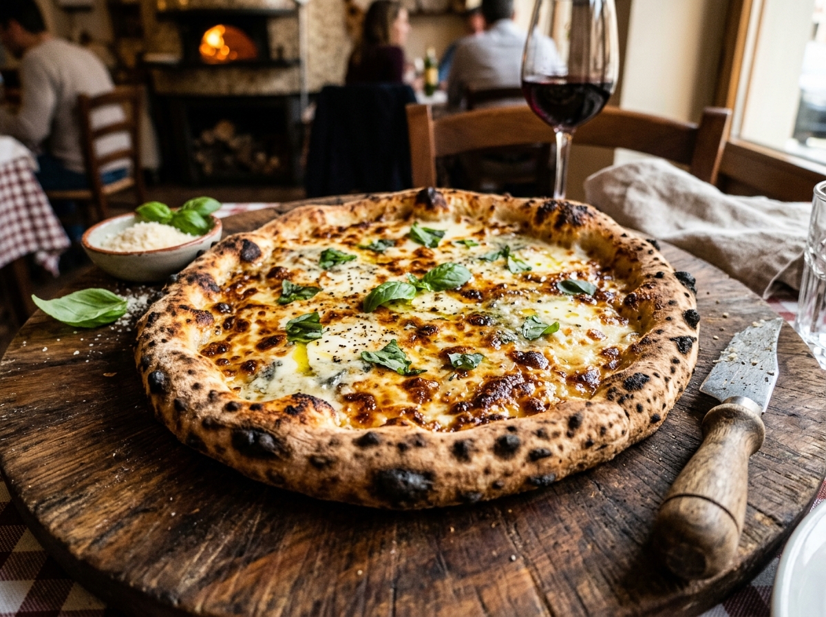 Pizza Quattro Formaggi Cremosa — Cremige Vier-Käse-Spezialität